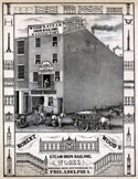 W.H. Rease, lithographer. <em>Robert Wood's Steam Iron Railing Works</em>. Philadelphia, 1847.